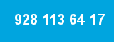 928 113 64 17